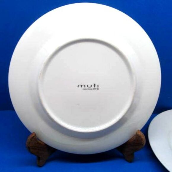 Muti French 9" Luncheon Cheese Snack Plates Bundle of 4 - Picture 7 of 12